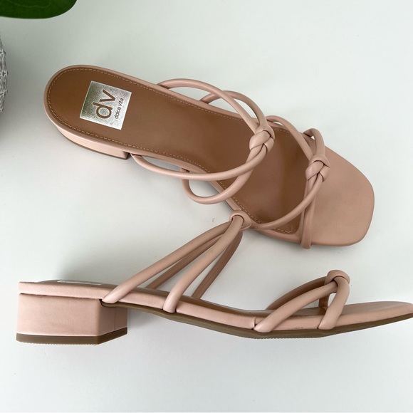 DV Dolce Vita Wisteria Double Knotted Band Slide Sandals Nude - Picture 6 of 10